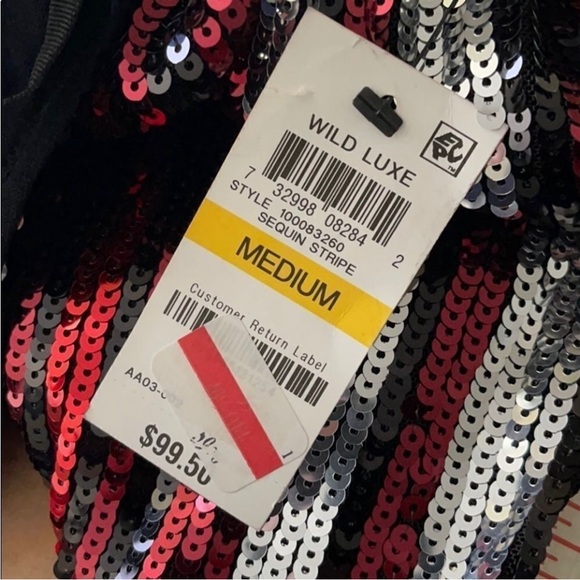 Bar III Striped Sequin Cocktail Party Slip Mini Dress - Picture 3 of 3